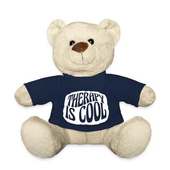 therapy is cool Quote - Teddy Bear - french navy - Front