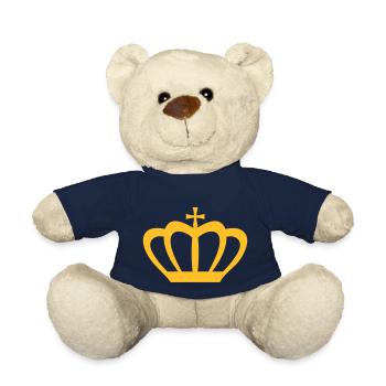 Crown Winner King Queen Princess - Teddy Bear - french navy - Front