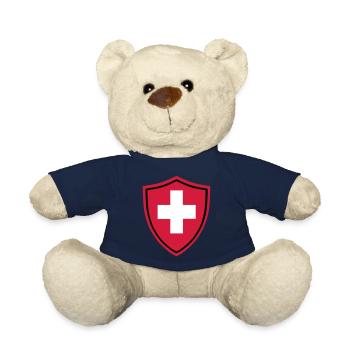 Schweiz Button - Teddy - French Navy - Vorne