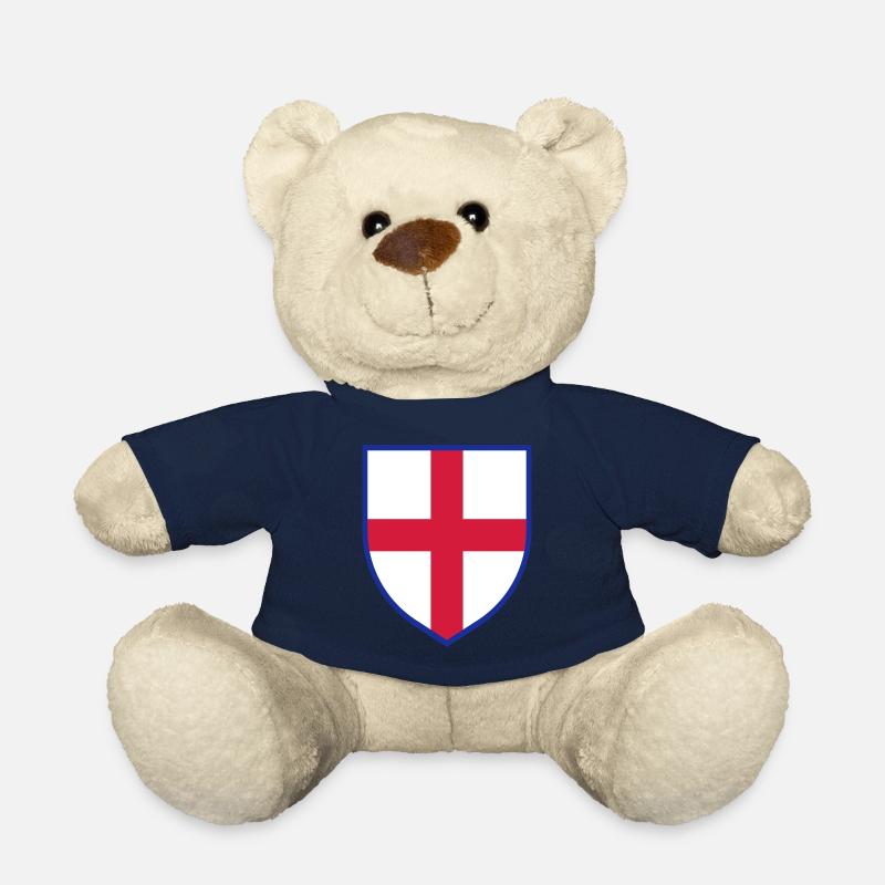 England Flag, St George's Cross Shield - Teddy Bear - french navy
