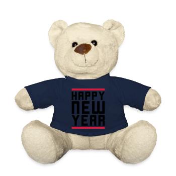 Happy New Year New Year New Year's Eve - Teddy Bear - french navy - Front
