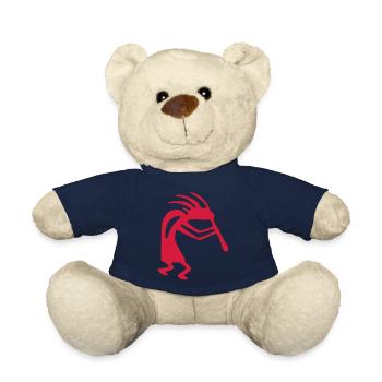 pétroglyphe joueur de flûte - Nounours - bleu marine - Devant