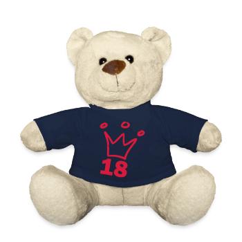 18 Geburtstag Volljährig Krone - Teddy - French Navy - Vorne