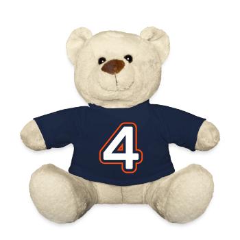 4 number symbol - Teddy Bear - french navy - Front