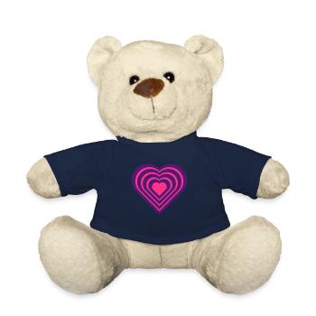 Heart in Heart - Teddy Bear - french navy - Front