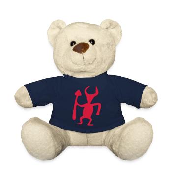 vecteur de guerrier de lance pétroglyphes - Nounours - bleu marine - Devant