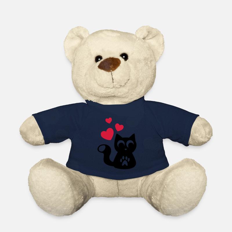 Mignon Chat Mignon - Cute adorable cat - Nounours - bleu marine
