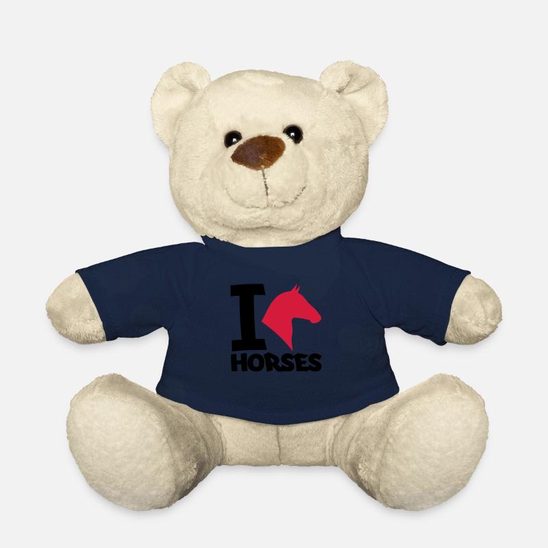 J’aime les chevaux 2 2 - Nounours - bleu marine