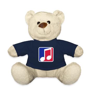 blau rot button musiknote cool kontur zeichen part - Teddy - French Navy - Vorne