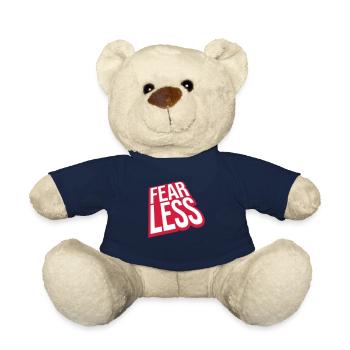 fearless Text Quote Design - Teddy Bear - french navy - Front