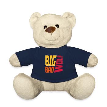 big bad wolf quote - Teddy Bear - french navy - Front