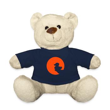 Ente sitzt Mond nachts Klippe Werwolf heulen Wolf - Teddy - French Navy - Vorne