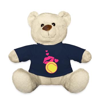 tennis bisous love coeur levre - Nounours - bleu marine - Devant