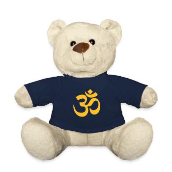 om signe chakra mandala yoga amour énergie jaune - Nounours - bleu marine - Devant
