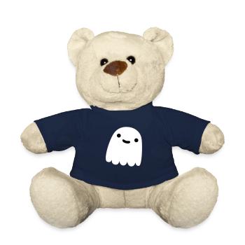 Ghostie in Weiß lächelnd - Teddy - French Navy - Vorne