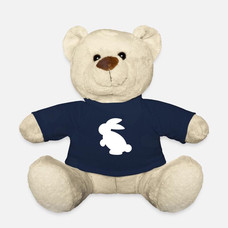 white rabbit Alice - Teddy Bear - french navy