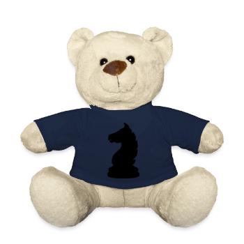 Springer Figur Schach - Teddy - French Navy - Vorne