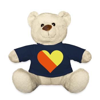 coeur LENS - Nounours - bleu marine - Devant