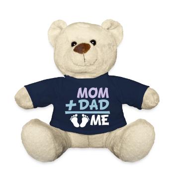 Mom Plus Dad Me Pregnant Belly Pregnancy - Teddy Bear - french navy - Front