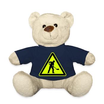 Road construction sign construction site 1 - Teddy Bear - french navy - Front