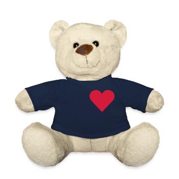 cœur - Nounours - bleu marine - Devant