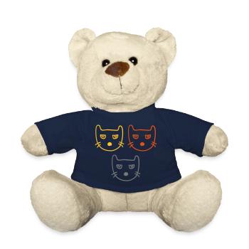 Angry cats - Teddy Bear - french navy - Front