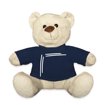 angular frame corner Vector - Teddy Bear - french navy - Front