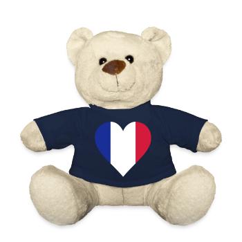 coeur France - Nounours - bleu marine - Devant