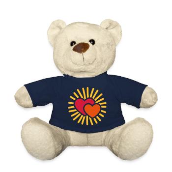 Sonne Herzen sun hearts - coeur soleil - Geschenk - Teddy - French Navy - Vorne