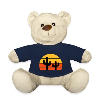 Two cacti in front of a half-sun - Teddy Bear - french navy - Front