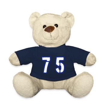 75 Number Symbol - Teddy Bear - french navy - Front