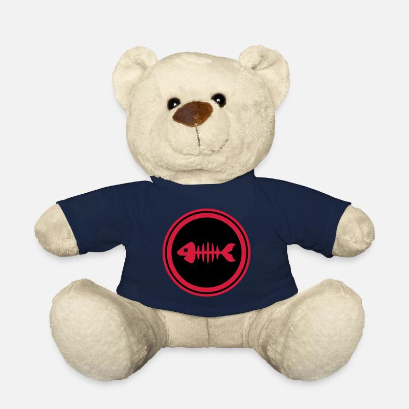 Fisch Symbol Knochen Gräte - Teddy - French Navy