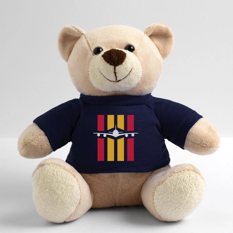 ★ Design colors changeable ★ Airplane in front of 4 strips Teddy Bear