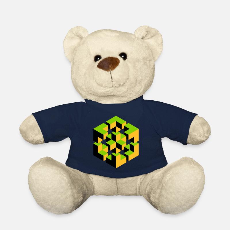 unmögliche Figur Escher Würfel Geometrie Phantasie - Teddy - French Navy