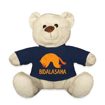 Cool Bidalasana Cat Pose Yoga Ginger Cat Gifts - Teddy Bear - french navy - Front