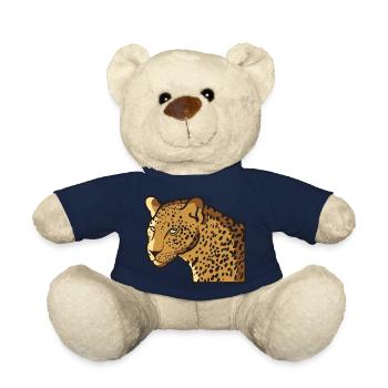 Chat sauvage léopard dans la jungle de la faune - Nounours - bleu marine - Devant