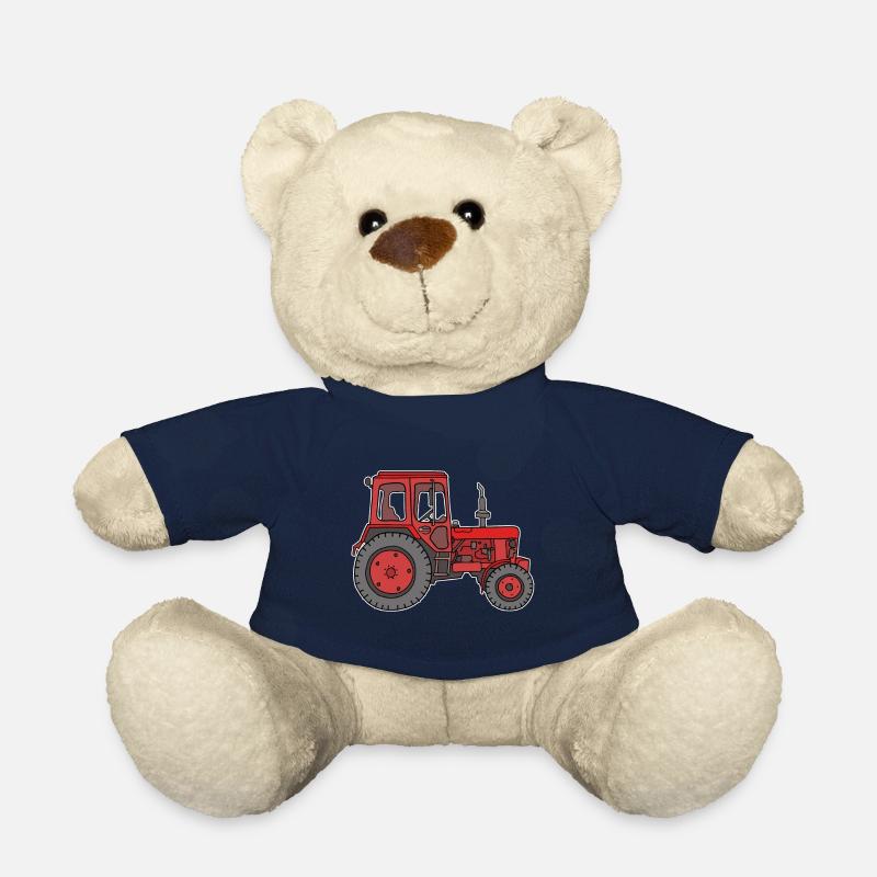 Roter Traktor / Trecker - Teddy - French Navy