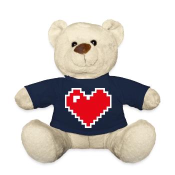 Gaming Gamer Video Games PC Computer MMORPG Gift - Teddy Bear - french navy - Front