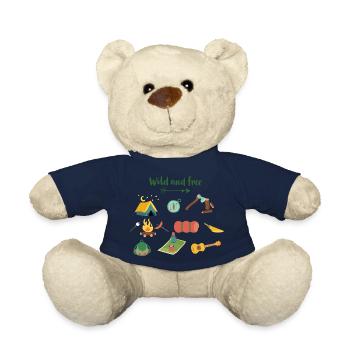 Camping Scout campfire - Teddy Bear - french navy - Front