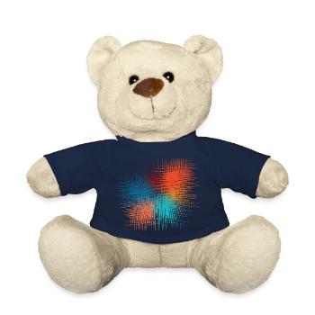 modernes Muster bunt - Teddy - French Navy - Vorne