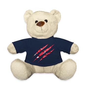 Turkey flag moon star country ismir side home - Teddy Bear - french navy - Front