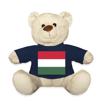 Hungary flag mask - Teddy Bear - french navy - Front