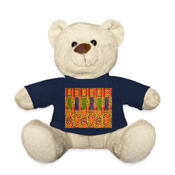 Kente Africa - Teddy Bear - french navy - Front