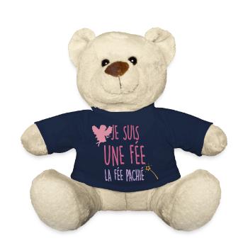 je suis une fée - Nounours - bleu marine - Devant