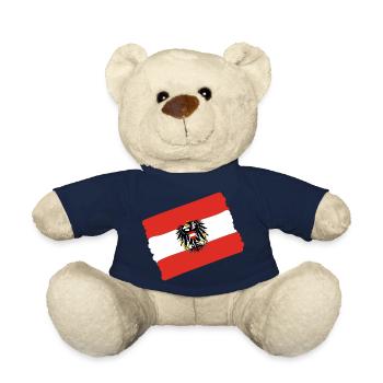 Austria Flag - Teddy Bear - french navy - Front