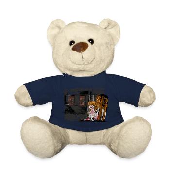 Gruselige Puppen-Horrorszene Dunkel - Teddy - French Navy - Vorne