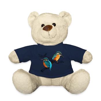 deux oiseaux de glace - Nounours - bleu marine - Devant