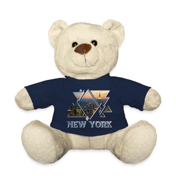 New York City USA Amérique Skyline - Nounours - bleu marine - Devant