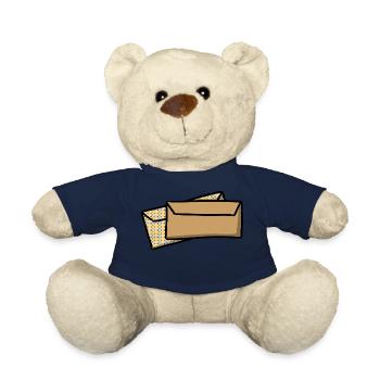 Letters Envelopes Post envelopes mail - Teddy Bear - french navy - Front