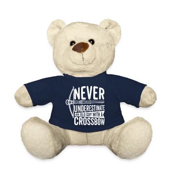 Never underestimate an old guy with a crossbow - Teddy Bear - french navy - Front